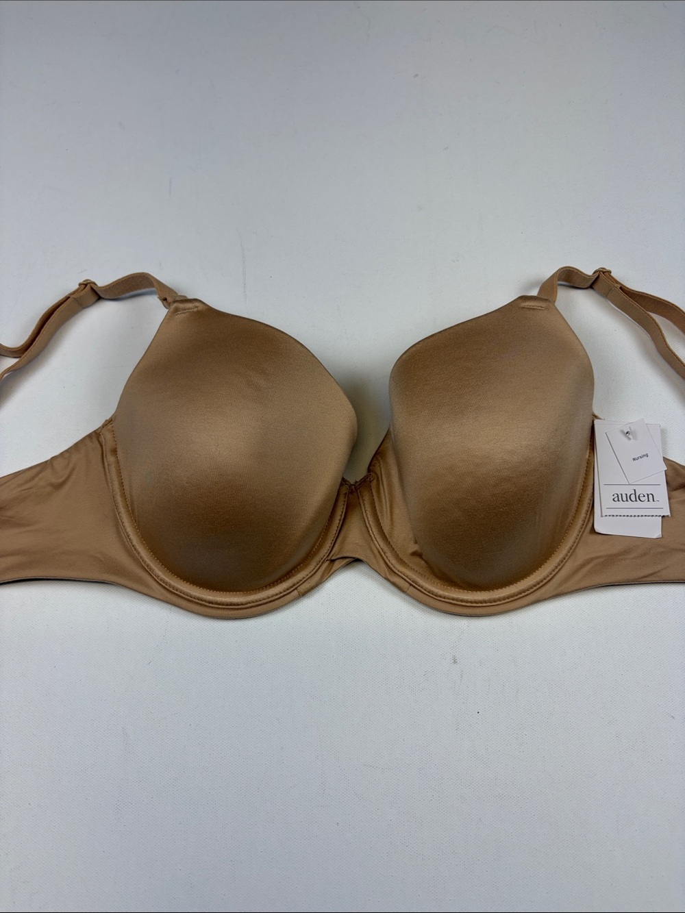 NWT Auden Nursing Lightly Lined Full Coverage T-Shirt bra Beige 34D